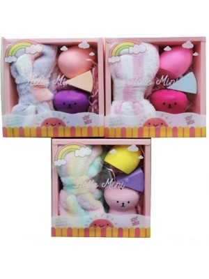 KIT ESPONJA HELLO MINI KIT320 (C/3+FAIXA CABELO)