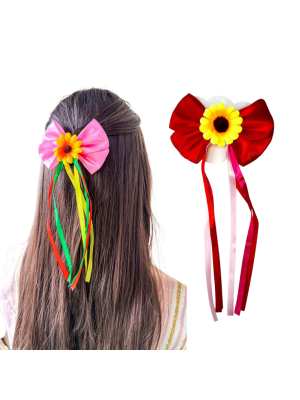 PRESILHA DE CABELO FITAS LACO GIRASSOL