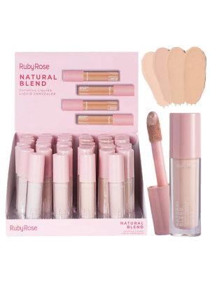 36 CORRETIVO RUBY ROSE HBM600-G1 LIQUIDO NATURAL BLEND BOX COM PROVADORES 