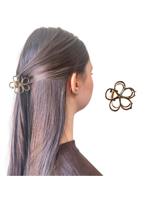 PIRANHA DE CABELO PIR5085 FLOR DOURADA 4CM