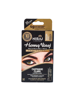 HENNA NIRAJ CASTANHO CLARO 4GR + FIX20ML
